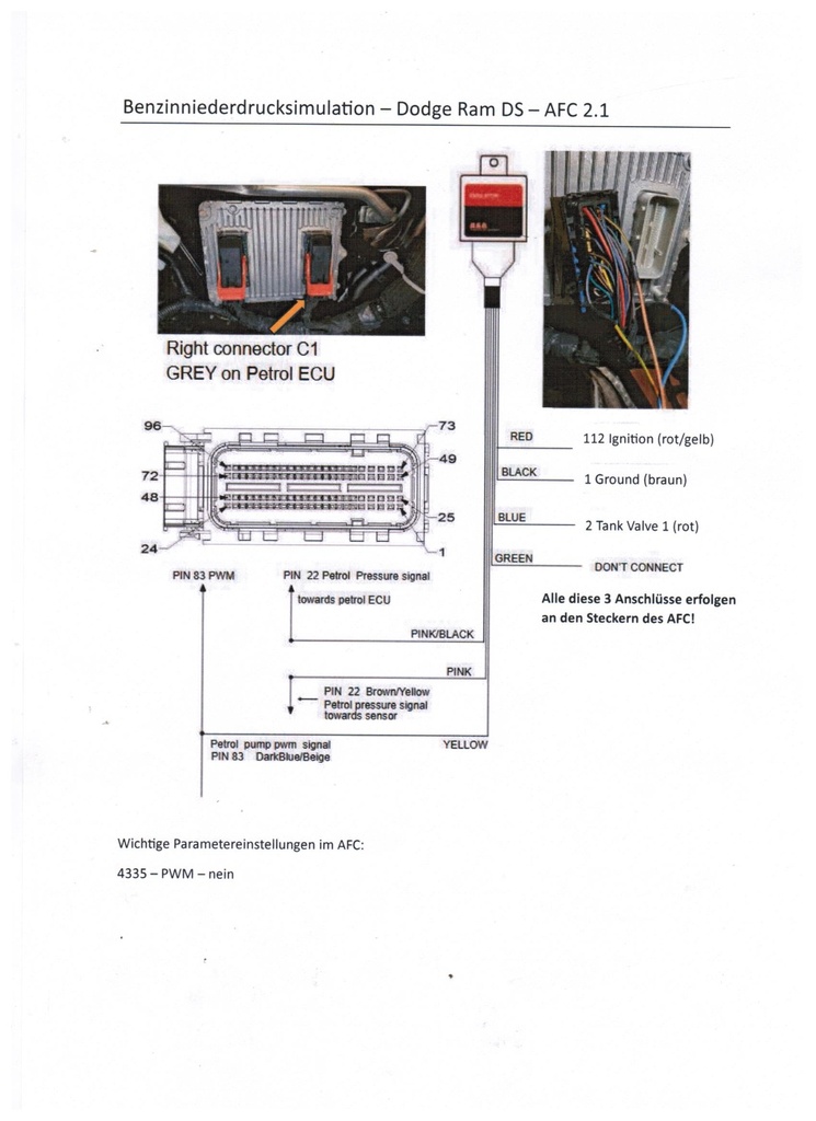 AEB Benzindruck Emulator Dodge Ram