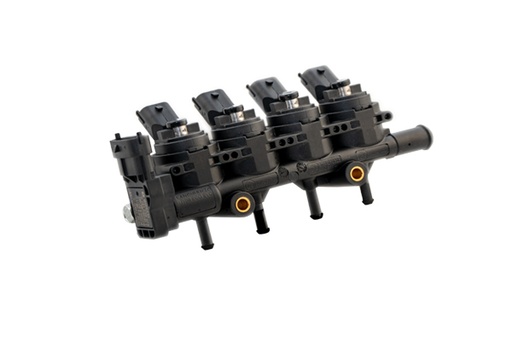 [238000131] Landirenzo Rail GIRS12 4 Zylinder M (schwarz) mit Sensor 3,5 bar