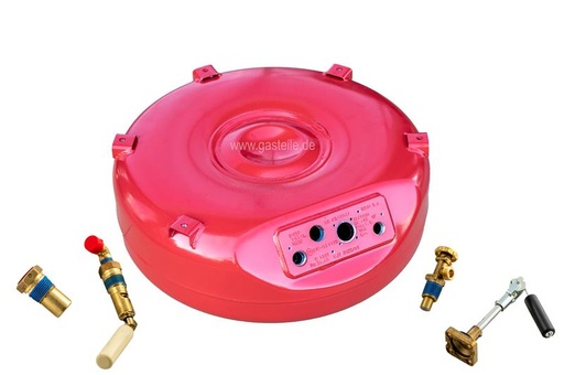 [DT650230] GZWM 4-Loch Brenngastank 650x230 63l inkl. Ventile Wohnmobil